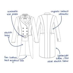 Tredstep Women's Dressage Tail Coat - Black 5 Tredstep Women's Dressage Tail Coat - Black -Kensington Shop 706140 800 800