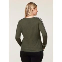 EQL Women's Snaffle Stripe Sweater - Hunter/Navy -Kensington Shop 711437 800 800