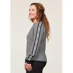 EQL Women's Snaffle Stripe Sweater - Black/White Herringbone -Kensington Shop 711473 800 800