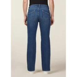 EQL Women's In Motion Button Fly Straight Leg Jeans - Midnight Wash -Kensington Shop 711515 800 800