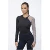 Cavalliera Women's Allore Long Sleeve Technical Top - Black/Grey