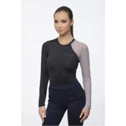 Cavalliera Women's Allore Long Sleeve Technical Top - Black/Grey