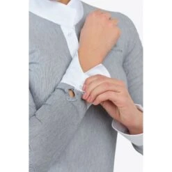 Cavalliera Women's Universe Long Sleeve Show Shirt - White/Black Microstripe 6 Cavalliera Women's Universe Long Sleeve Show Shirt - White/Black Microstripe -Kensington Shop 712679 800 800