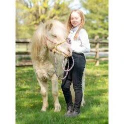 FITS Kids' Denim Knee Patch Tread Breeches - Onyx/Lavender -Kensington Shop 716294 800 800