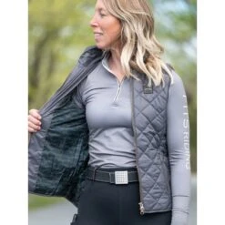 FITS Women's Ainsley Quilted Vest - Ash/Horseshoe -Kensington Shop 716409 800 800