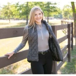 FITS Women's Ainsley Quilted Vest - Ash/Horseshoe -Kensington Shop 716410 800 800