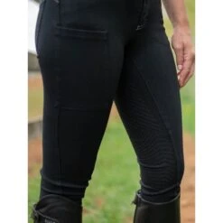 FITS Women's Denim Full Seat Tread Breeches - Onyx -Kensington Shop 716491 800 800