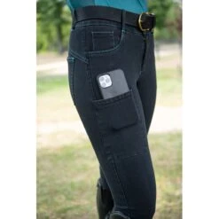 FITS Women's Denim Full Seat Tread Breeches - Onyx -Kensington Shop 716493 800 800