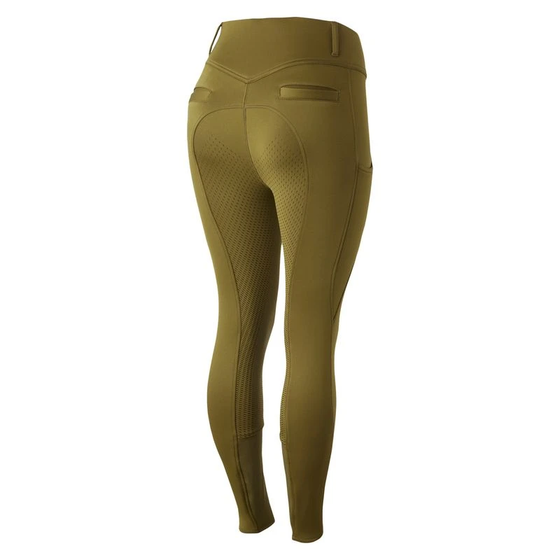 Horze Women's Mira Thermo Full Seat Breeches - Fir Green 1 Horze Women's Mira Thermo Full Seat Breeches - Fir Green