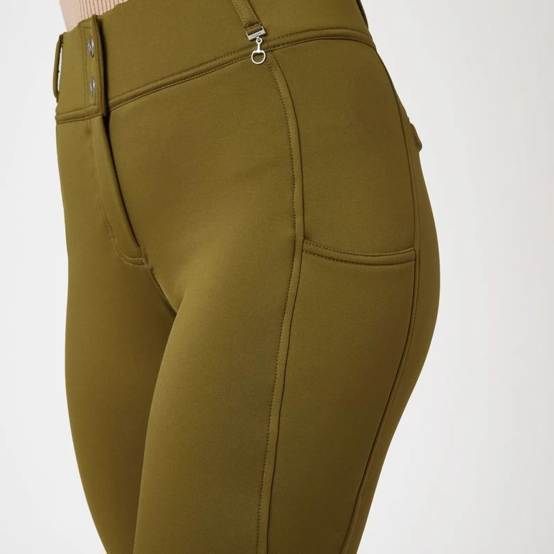 Horze Women's Mira Thermo Full Seat Breeches - Fir Green 5 Horze Women's Mira Thermo Full Seat Breeches - Fir Green - Image 5